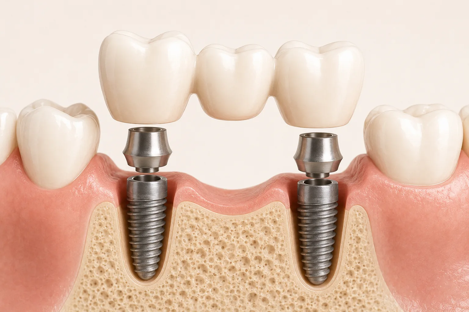 Bridge sur implants