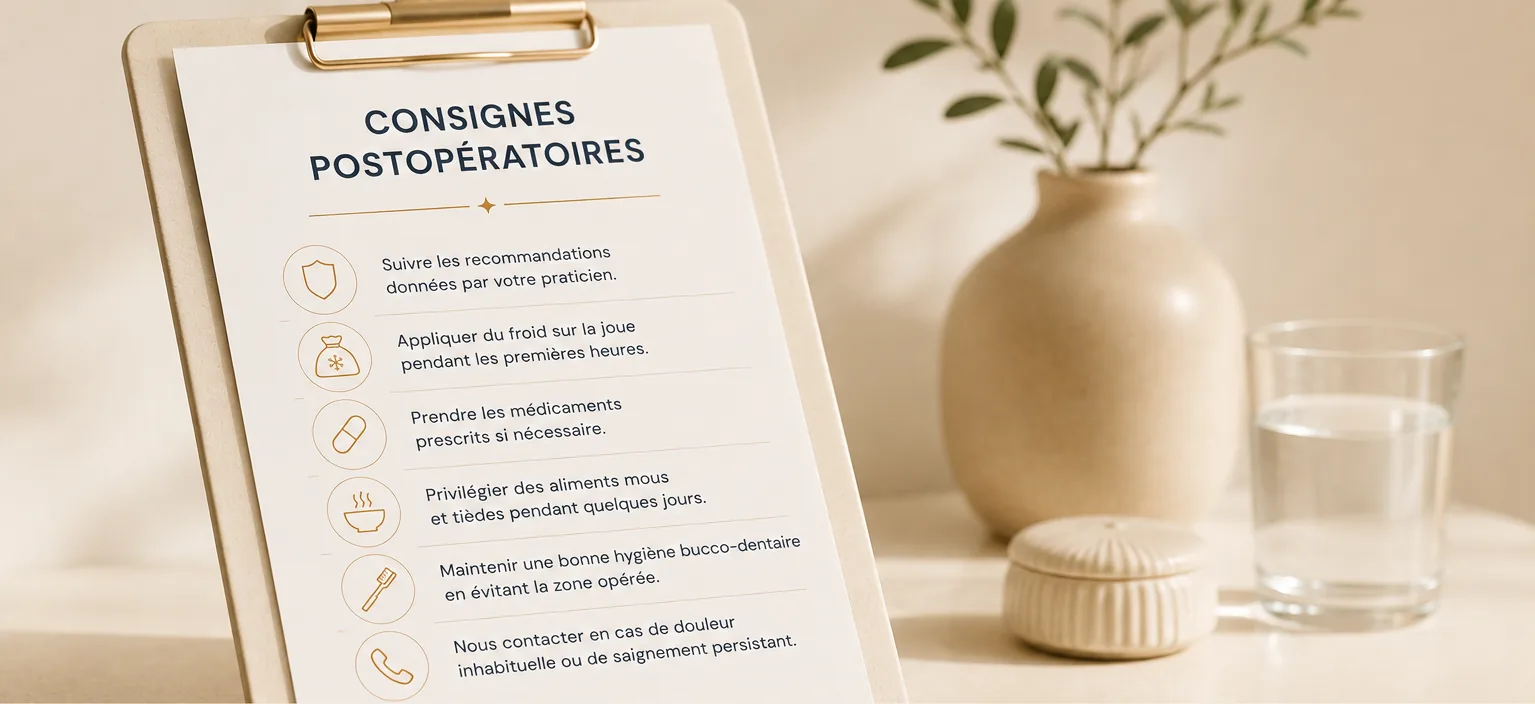 Consignes postopératoires